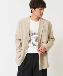 a.v.v（アーヴェヴェ）の「【イージーケア/毛玉になりにくい/ストレッチ】ダブルブレストジャケット（テーラードジャケット）」