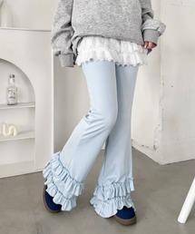 SOLLON.（ソルロン）の「ダブルフリルリブフレアパンツ（その他パンツ）」
