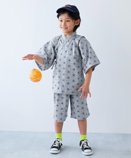 devirock（デビロック）の「えらべるデザイン クラシカル甚平（浴衣・キッズ・ブルー系2/ネイビー系2/グレー系2/ブルー系1/ネイビー系1/グレー系1・90cm/100cm/110cm/120cm/130cm/140cm/150cm/160cm）」の20枚目の写真