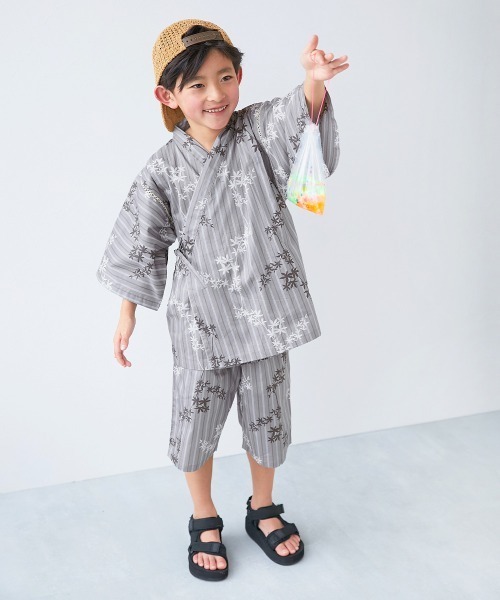 devirock（デビロック）の「えらべるデザイン クラシカル甚平（浴衣・キッズ・ブルー系2/ネイビー系2/グレー系2/ブルー系1/ネイビー系1/グレー系1・90cm/100cm/110cm/120cm/130cm/140cm/150cm/160cm）」の17枚目の写真