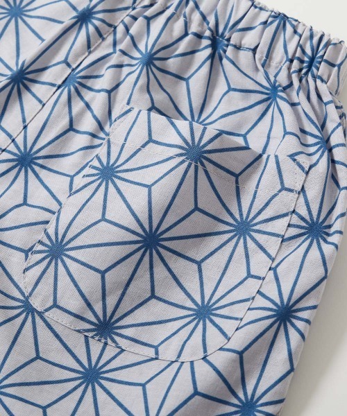 devirock（デビロック）の「えらべるデザイン クラシカル甚平（浴衣・キッズ・ブルー系2/ネイビー系2/グレー系2/ブルー系1/ネイビー系1/グレー系1・90cm/100cm/110cm/120cm/130cm/140cm/150cm/160cm）」の10枚目の写真