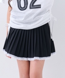 裾レースティアードプリーツ