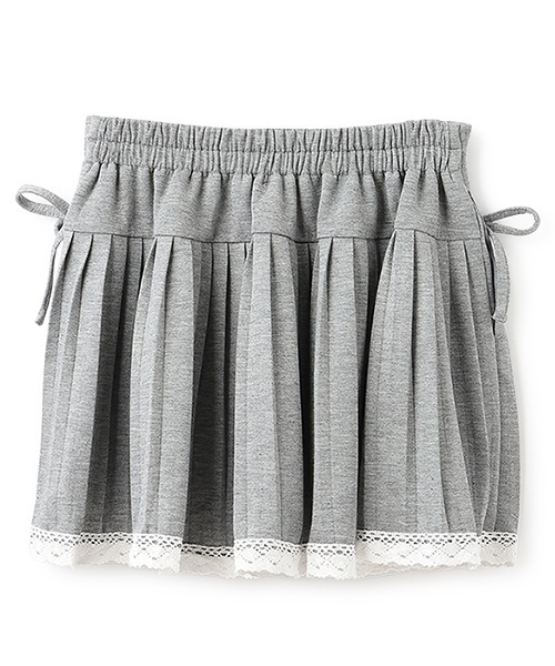 by LOVEiT（バイラビット）の「裾レースティアードプリーツ（スカート・キッズ・ブラック/アイボリー/グレー系・140cm/130cm/120cm/150cm/160cm）」の4枚目の写真