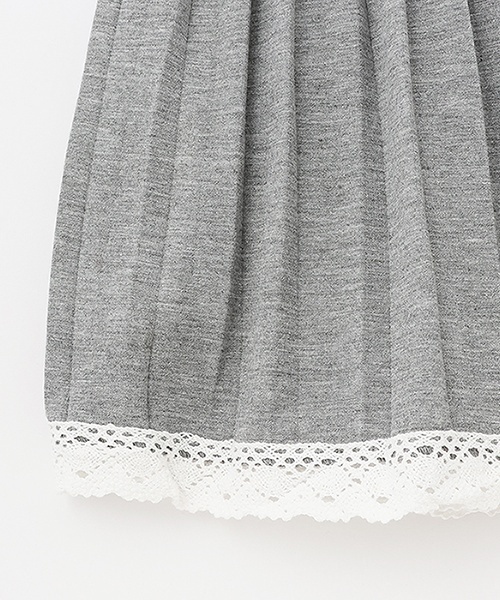 by LOVEiT（バイラビット）の「裾レースティアードプリーツ（スカート・キッズ・ブラック/アイボリー/グレー系・140cm/130cm/120cm/150cm/160cm）」の8枚目の写真