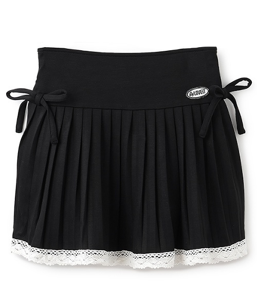 by LOVEiT（バイラビット）の「裾レースティアードプリーツ（スカート・キッズ・ブラック/アイボリー/グレー系・140cm/130cm/120cm/150cm/160cm）」の14枚目の写真