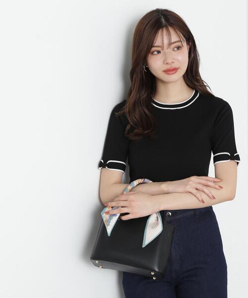 PROPORTION BODY DRESSING（プロポーションボディドレッシング）の「リボンポイントニット / 1215170406（ニット/セーター・レディース・ブラック/ホワイト/ベージュ・SMALL/MEDIUM）」の5枚目の写真