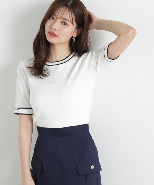 PROPORTION BODY DRESSING（プロポーションボディドレッシング）の「リボンポイントニット / 1215170406（ニット/セーター・レディース・ブラック/ホワイト/ベージュ・SMALL/MEDIUM）」の9枚目の写真