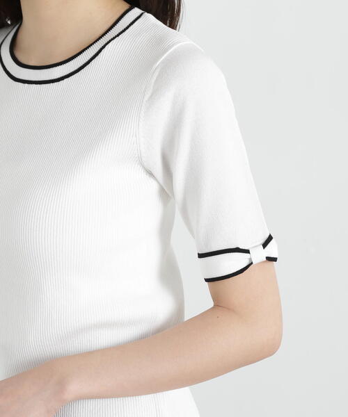 PROPORTION BODY DRESSING（プロポーションボディドレッシング）の「リボンポイントニット / 1215170406（ニット/セーター・レディース・ブラック/ホワイト/ベージュ・SMALL/MEDIUM）」の16枚目の写真