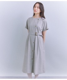 SIPULI（シプリ）の「【手洗い可能】Washable Wool Tropical ロールアップドレス（ワンピース・レディース）」