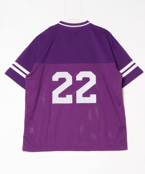 Dickies（ディッキーズ）の「【GENUINE DICKIES/ジェニュインディッキーズ】ストレッチハーフスリーブゲームシャツ（Tシャツ/カットソー・レディース・オフホワイト/パープル/ブラック・M/L）」の18枚目の写真