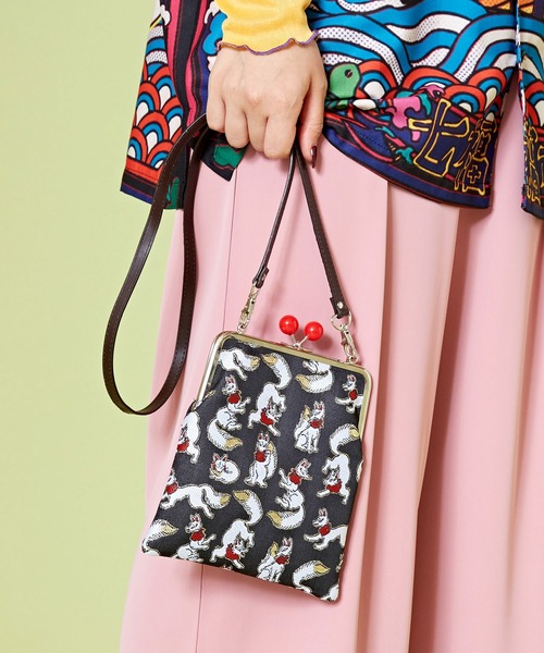 中村杏子×倭物やカヤ】がま口ショルダーバッグ（ショルダーバッグ