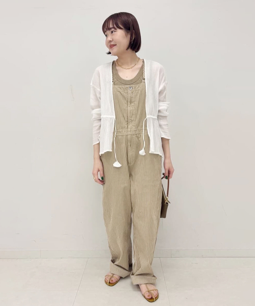 COTTONクレープドロストカーディガン（シャツ／ブラウス