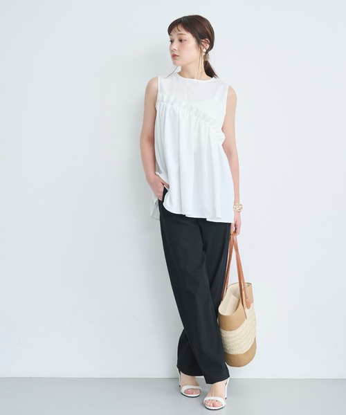 ハイウエストバレルレッグパンツ ハイウエストデニムバレルレッグパンツ[on303] | レディース