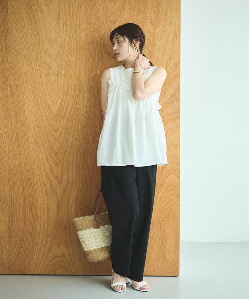 ★SEA NY★ Adele バレルレッグパンツ ネイビー★送関込 サテン裏毛パンツ パンツ レディース ボトムス 送料無料・再再販