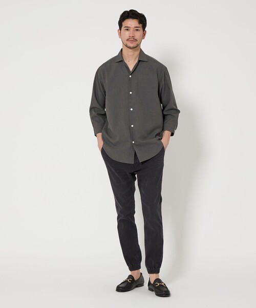 beauty＆youth ナチュレミア スキッパー 7分袖シャツ BEAUTY&YOUTH UNITED ARROWS 【WEB限定 WARDROBE SMART