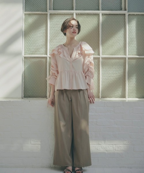 NOTREemor(ノートルエモア)の「frill design blouse(シャツ/ブラウス・レディース・ホワイト/ピンク・FREE)」の3枚目の写真