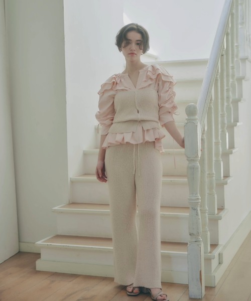NOTREemor(ノートルエモア)の「frill design blouse(シャツ/ブラウス・レディース・ホワイト/ピンク・FREE)」の8枚目の写真