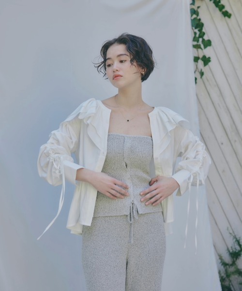NOTREemor(ノートルエモア)の「frill design blouse(シャツ/ブラウス・レディース・ホワイト/ピンク・FREE)」の11枚目の写真