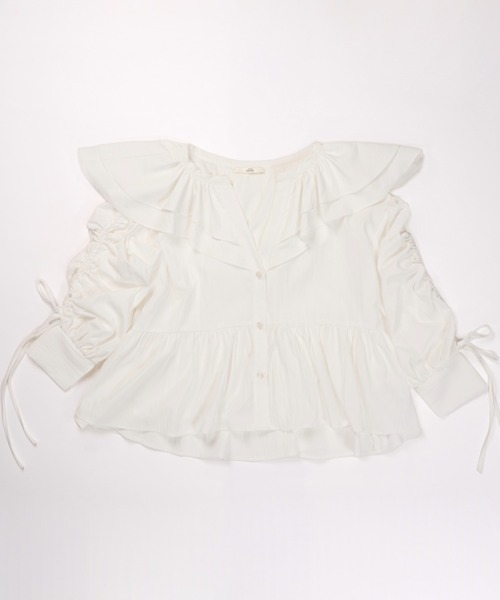 NOTREemor(ノートルエモア)の「frill design blouse(シャツ/ブラウス・レディース・ホワイト/ピンク・FREE)」の16枚目の写真