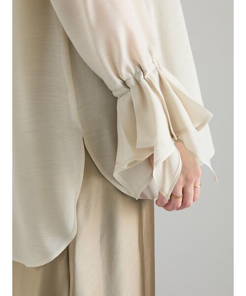 Te chichi（テチチ）の「フレアスリーブシアーシャツ（シャツ/ブラウス・レディース・ベージュ/ラベンダー/グレー・F）」の10枚目の写真