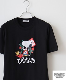 PEANUTS プリント&刺繍半袖Tシャツ