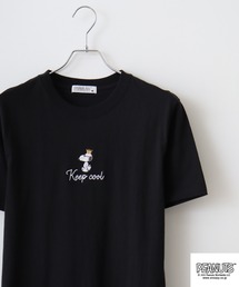 PEANUTS プリント&刺繍半袖Tシャツ