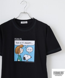 PEANUTS プリント&刺繍半袖Tシャツ