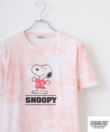 PEANUTS プリント＆刺繍半袖Tシャツ