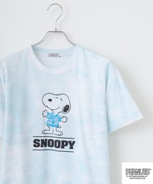 PEANUTS プリント&刺繍半袖Tシャツ
