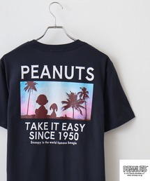 PEANUTS プリント&刺繍半袖Tシャツ