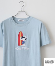 PEANUTS プリント&刺繍半袖Tシャツ