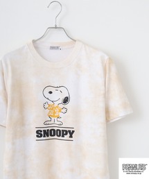 PEANUTS プリント&刺繍半袖Tシャツ