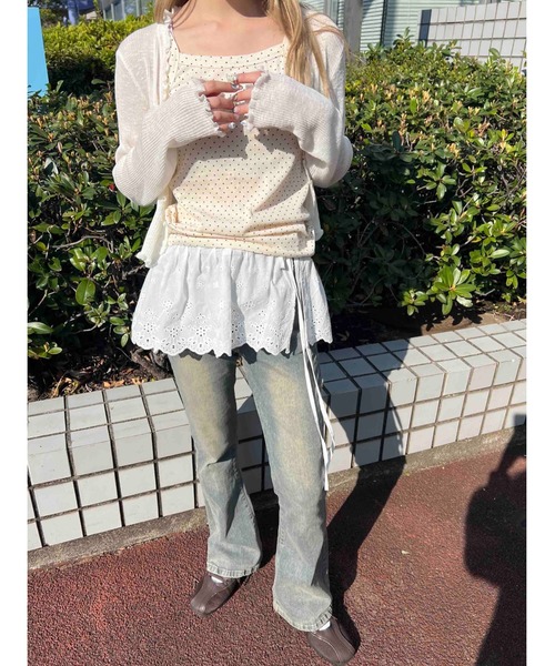 WC（ダブル シー）の「レースミニ巻きスカート（スカート・レディース・ホワイト・FREE）」の4枚目の写真