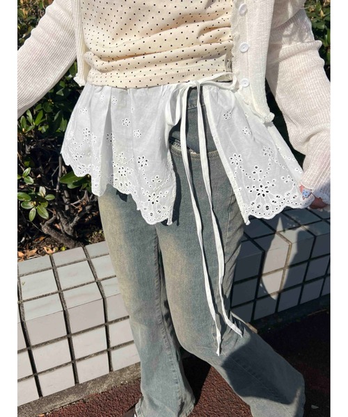 WC（ダブル シー）の「レースミニ巻きスカート（スカート・レディース・ホワイト・FREE）」の5枚目の写真