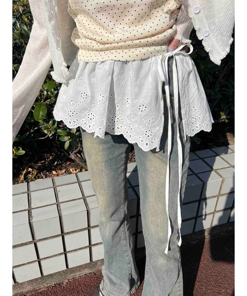 WC（ダブル シー）の「レースミニ巻きスカート（スカート・レディース・ホワイト・FREE）」の7枚目の写真