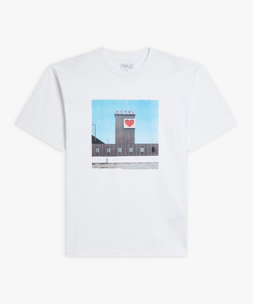 セール】メンズ コットン フォトプリント 半袖 アーティストTシャツ