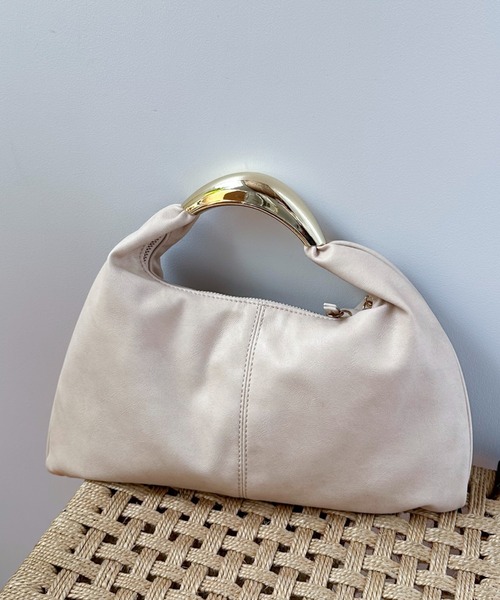 Doux archives（ドゥアルシーヴ）の「Sculpture triangle S（ハンドバッグ・レディース・ベージュ/ブラック・FREE）」の7枚目の写真