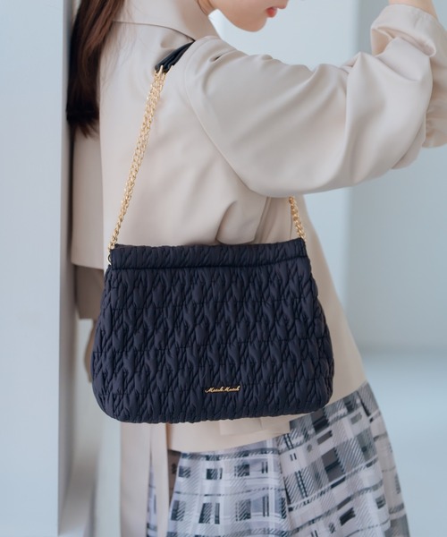 MISCH MASCH(ミッシュマッシュ)の「キルティングチェーンバッグ(ショルダーバッグ・レディース・ブラック・フリ-)」の17枚目の写真