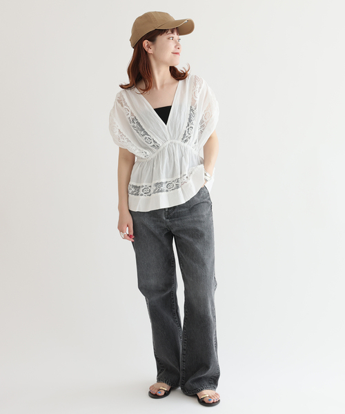 ブラウス シャツ (DEVOTION TWINS)V NECK BLOUSE レディース セール】Devotion TWINS / デヴォーション ツインズ EVITA