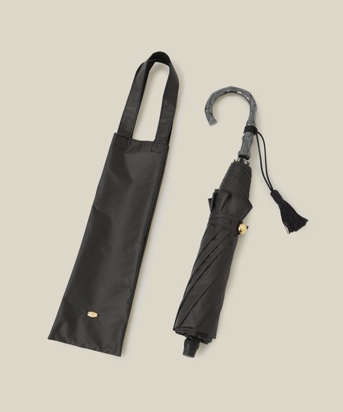 ロペ（ROPE’）/【晴雨兼用・高機能】２段式開閉 折りたたみバンブーパラソル【UVカット/遮光・遮熱・防水効果】 晴雨兼用・高機能】2段式開閉 折りたたみバンブーパラソル【UVカット