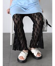 ehka sopo | レースフレアパンツ(その他パンツ)