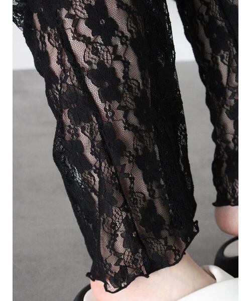 ehka sopo(エヘカソポ)の「レースフレアパンツ(その他パンツ・レディース・オフホワイト/ブラック・F)」の11枚目の写真