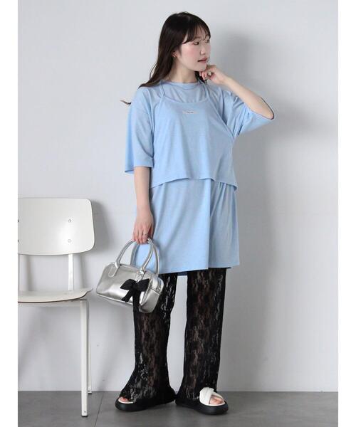 ehka sopo(エヘカソポ)の「レースフレアパンツ(その他パンツ・レディース・オフホワイト/ブラック・F)」の12枚目の写真