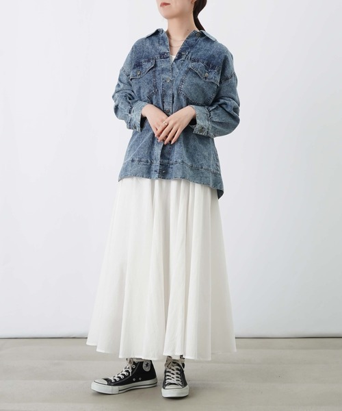 LUCA/LADY LUCK LUCA(ルカ/レディラックルカ)の「LC/LLL Gジャン風シアーシャツブルゾン/デニムシアーシャツ(ブルゾン・レディース・インディゴブルー/ブルー・FREE)」の14枚目の写真