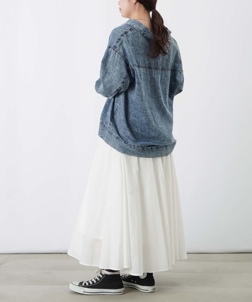 LUCA/LADY LUCK LUCA(ルカ/レディラックルカ)の「LC/LLL Gジャン風シアーシャツブルゾン/デニムシアーシャツ(ブルゾン・レディース・インディゴブルー/ブルー・FREE)」の13枚目の写真