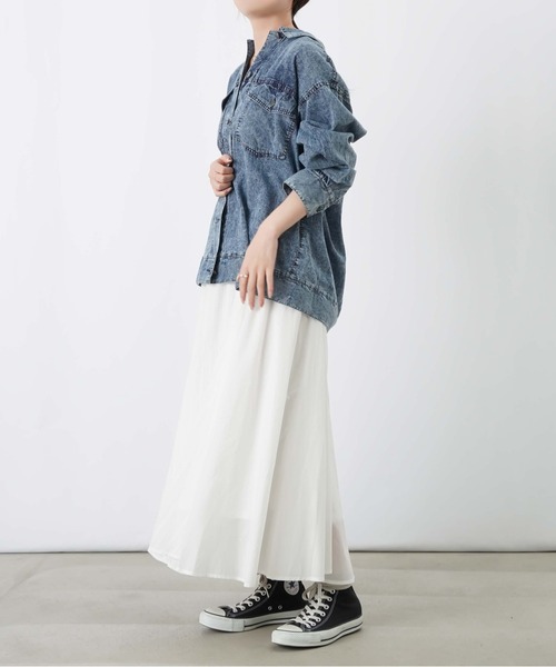 LUCA/LADY LUCK LUCA(ルカ/レディラックルカ)の「LC/LLL Gジャン風シアーシャツブルゾン/デニムシアーシャツ(ブルゾン・レディース・インディゴブルー/ブルー・FREE)」の12枚目の写真