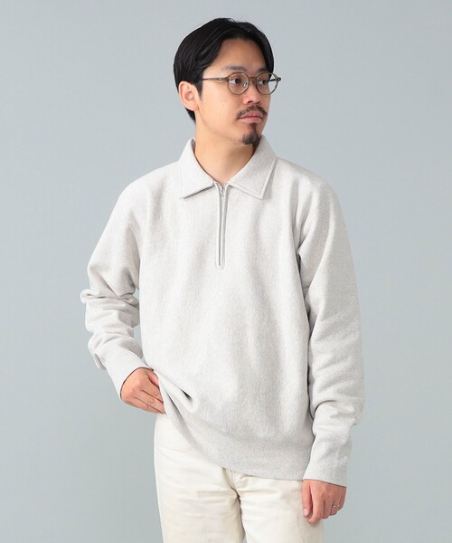 BEAMS F(ビームスエフ)の「*A VONTADE / ハーフジップ スウェット(スウェット・メンズ・ナチュラル/インディゴブルー・LARGE/MEDIUM/SMALL)」の2枚目の写真