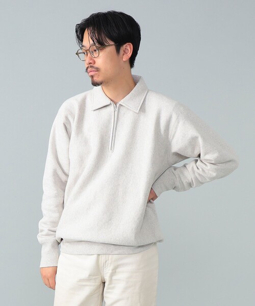 BEAMS F(ビームスエフ)の「*A VONTADE / ハーフジップ スウェット(スウェット・メンズ・ナチュラル/インディゴブルー・LARGE/MEDIUM/SMALL)」の4枚目の写真