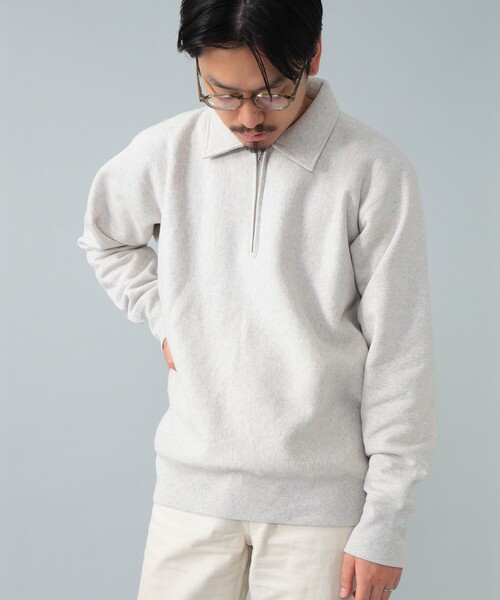 BEAMS F(ビームスエフ)の「*A VONTADE / ハーフジップ スウェット(スウェット・メンズ・ナチュラル/インディゴブルー・LARGE/MEDIUM/SMALL)」の5枚目の写真