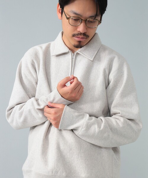 BEAMS F(ビームスエフ)の「*A VONTADE / ハーフジップ スウェット(スウェット・メンズ・ナチュラル/インディゴブルー・LARGE/MEDIUM/SMALL)」の17枚目の写真
